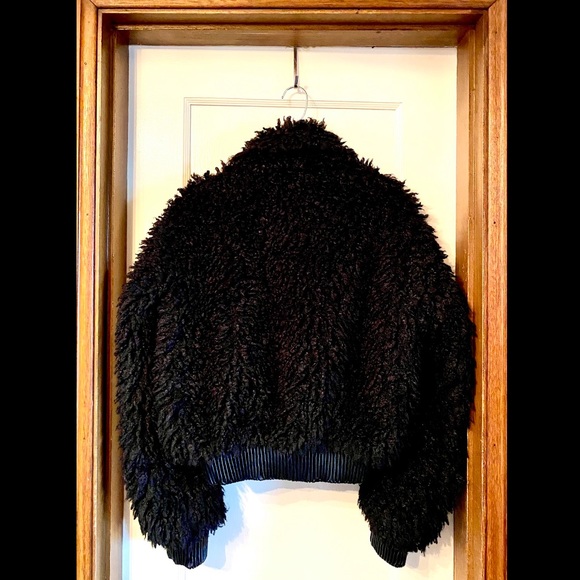 ASTR - The Label Black Faux Fur Cafe Jacket - Sz Sm - Picture 3 of 12